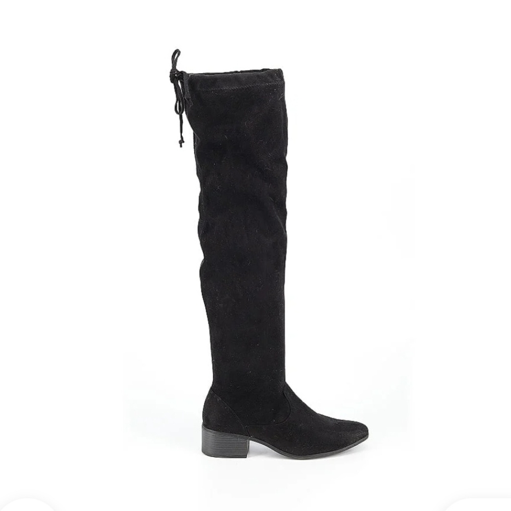 JustFab Black Over-the-Knee Boots